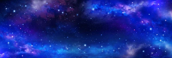 Nebula Dan Bintang Langit Malam Latar Belakang Luar Angkasa — Stok Foto