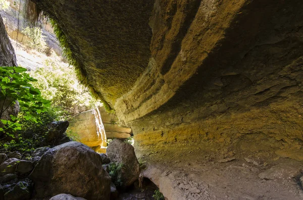 Большой Каньон Образованный Эрозией Названием Barranco Luna Гранада — стоковое фото