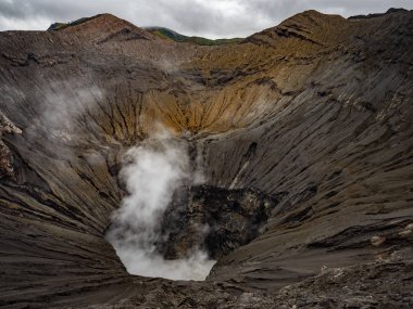 Mount Bromo Volcano crater view on Java indonesia