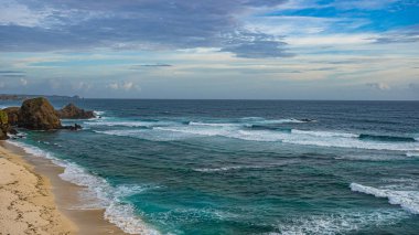 Beautiful beach view on kuta lombok indonesia beach lonely