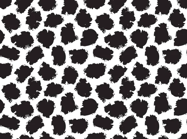 Klassische moderne Tier Leopard Pinsel streicht nahtlosen Druck Hintergrund in Vektor — Stockvektor