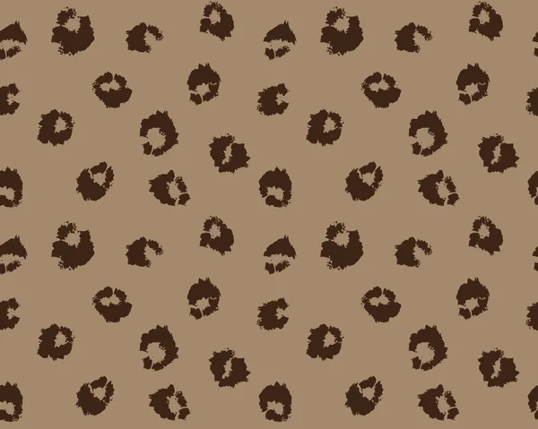矢量中经典的现代动物豹笔画无缝印刷背景 — 图库矢量图片