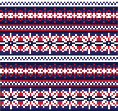 Noel Kartaneleri Güzel Ada Vektör Arkaplanında Kusursuz Kalıp