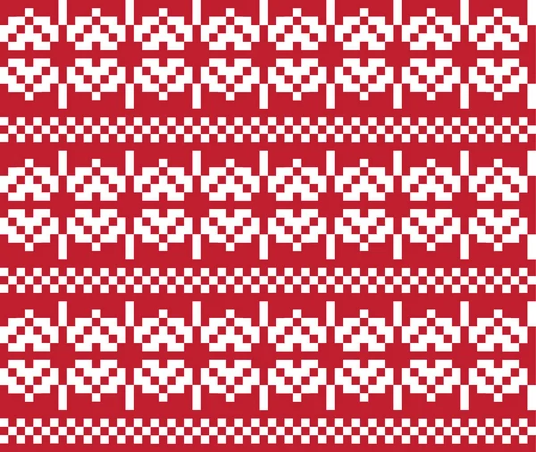 Flocs Neige Noël Fair Isle Seamless Pattern Background Vector Convient — Image vectorielle
