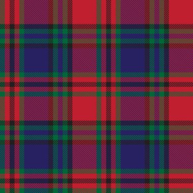 Klasik Modern Ekose Tartan Vektörde Kusursuz Desen