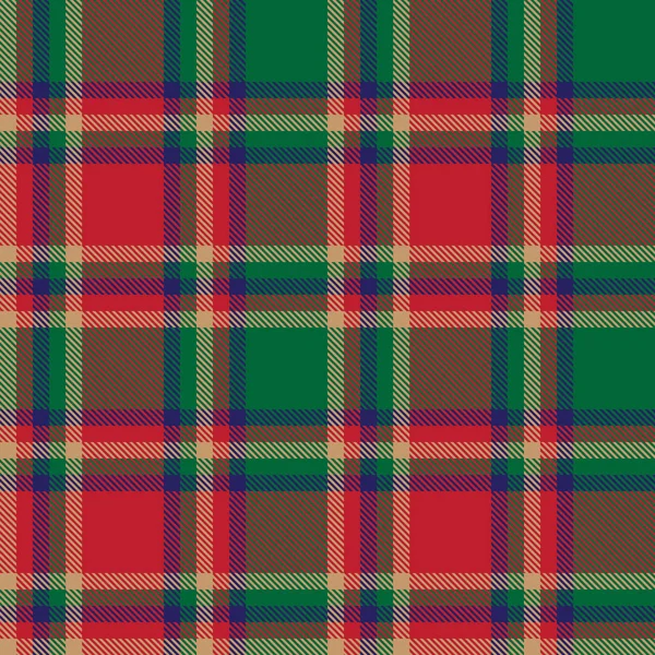 Classic Modern Plaid Tartan Seamless Pattern in Vector — Stock Vector