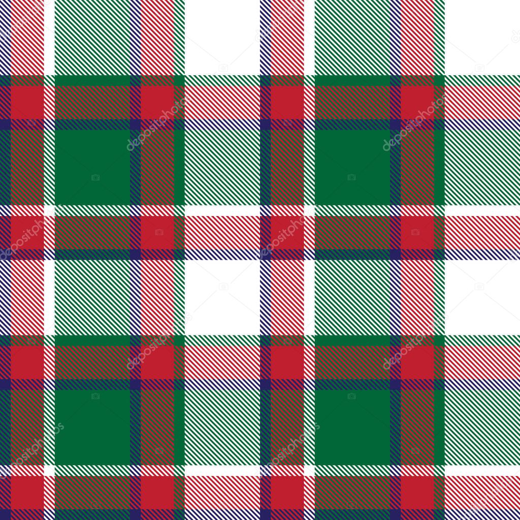 Classic Modern Plaid Tartan Seamless Pattern in Vector