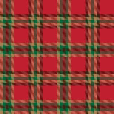 Noel Modern Ekose Tartan Vektörde Kusursuz Desen -