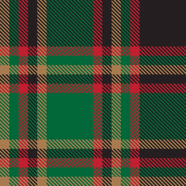 Christmas Modern Plaid Tartan Seamless Pattern in Vector - — Stock Vector