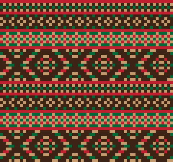 Christmas Fair Isle Seamless Pattern Background in Vector — Stock Vector