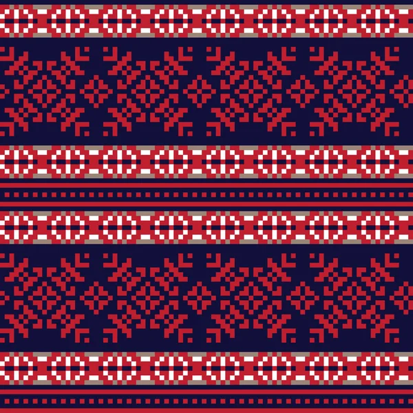 Рождественская ярмарка Isle Seamless Pattern Background in Vector — стоковый вектор