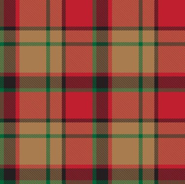 Noel Modern Ekose Tartan Vektörde Kusursuz Desen -