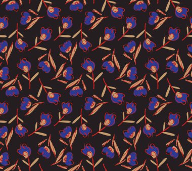 Renkli Fırça Vuruşları Kusursuz Çiçeksiz Desenli