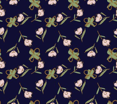 Renkli Fırça Vuruşları Kusursuz Çiçeksiz Desenli