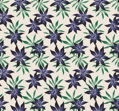 tropikal çiçek seamless modeli