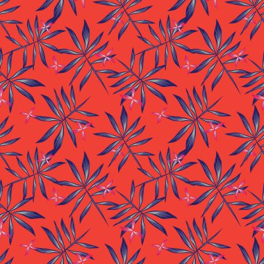 Tropikal yaprak Seamless Modeli