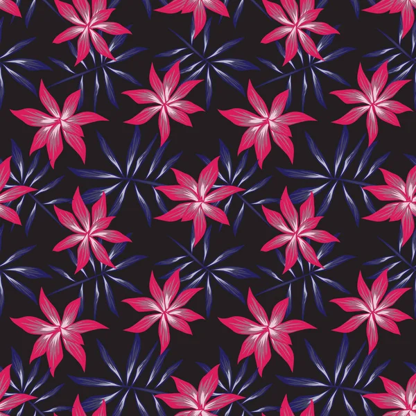 Tropische florale nahtlose Muster — Stockvektor