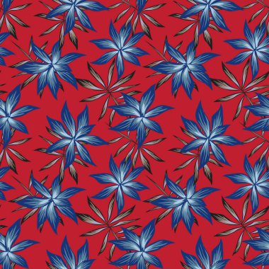 tropikal çiçek seamless modeli