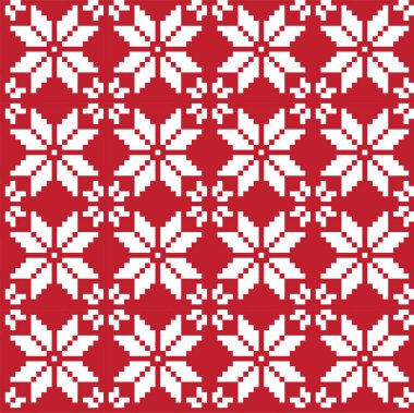 Noel Fuarı Adası Çiçeksiz Desen