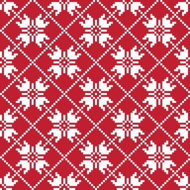 Noel Fuarı Adası Çiçeksiz Desen