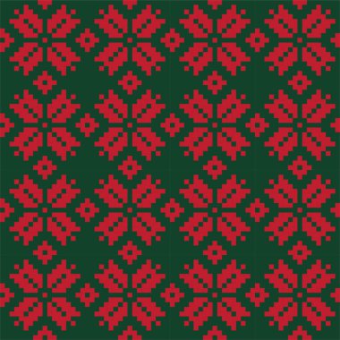 Noel Fuarı Adası Çiçeksiz Desen