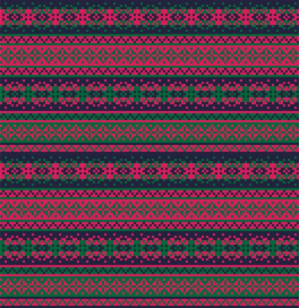 Julen snöflingor Fair Isle sömlös mönster — Stock vektor