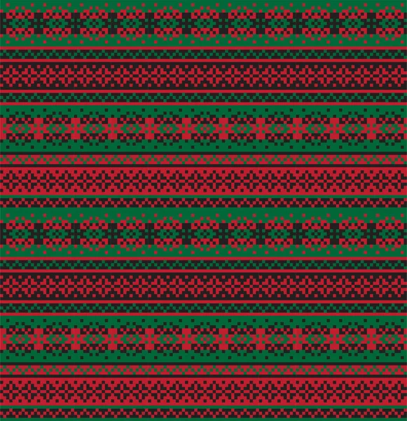 Noël flocons de neige Fair Isle modèle sans couture — Image vectorielle