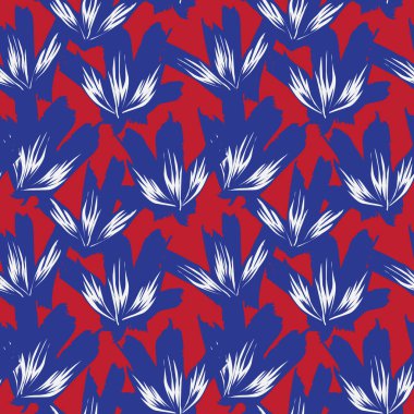 Renkli Tropikal Çiçeksiz Desen