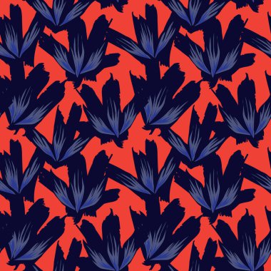 Renkli Tropikal Çiçeksiz Desen