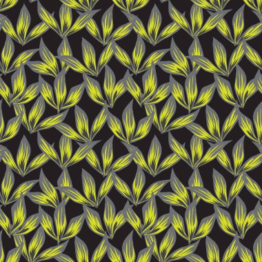 Renkli Tropikal Çiçeksiz Desen