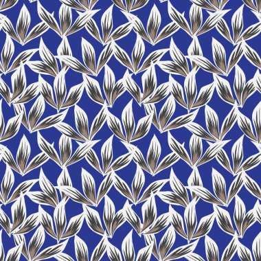 Renkli Tropikal Çiçeksiz Desen