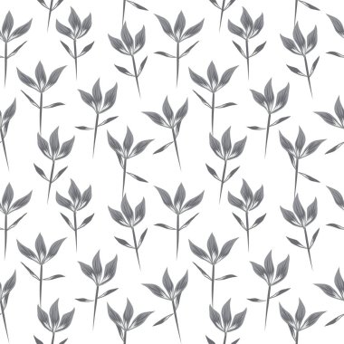 Renkli Tropikal Çiçeksiz Desen