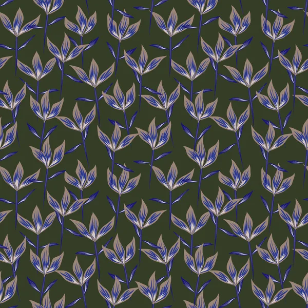 Farbenfrohe tropische florale nahtlose Muster — Stockvektor