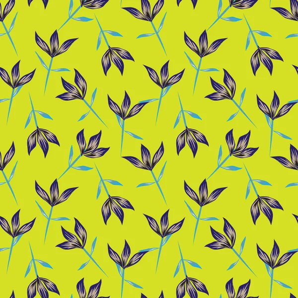 Renkli Tropikal Çiçeksiz Desen