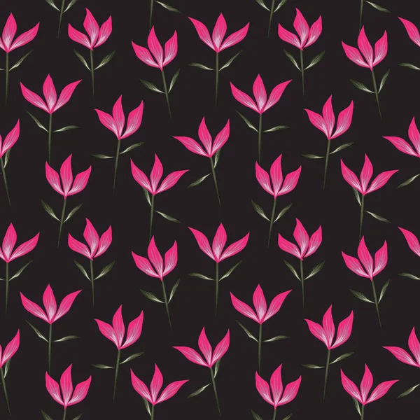 Renkli Tropikal Çiçeksiz Desen