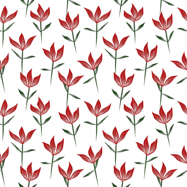 Renkli Tropikal Çiçeksiz Desen