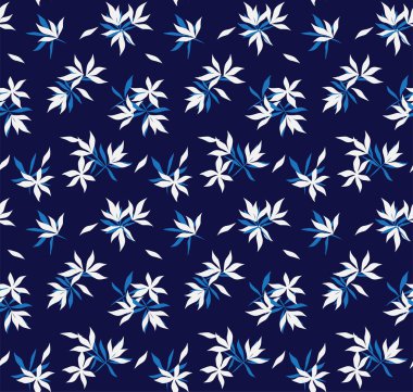 Renkli Tropikal Çiçeksiz Desen