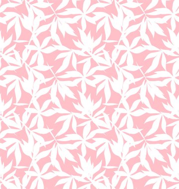 Renkli Tropikal Çiçeksiz Desen