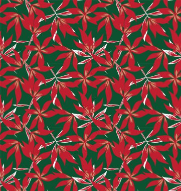 Renkli Tropikal Çiçeksiz Desen