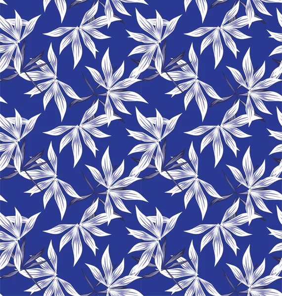 Barevné tropické květinové bezešvé vzor — Stockový vektor