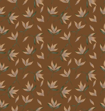 Tropikal bitkisel çiçek desensiz.