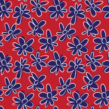 Tropikal bitkisel çiçek desensiz.