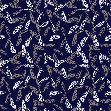 Soyut Botanik Yapraksız Desen