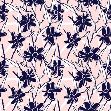 Soyut Fırça darbesi Çiçeksiz Desen