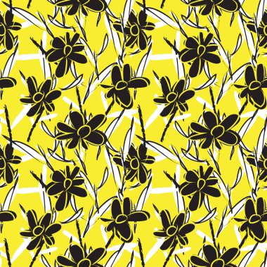 Soyut Fırça darbesi Çiçeksiz Desen