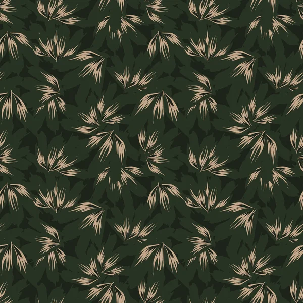 Abstrakte Pinselstrich florale nahtlose Muster — Stockvektor