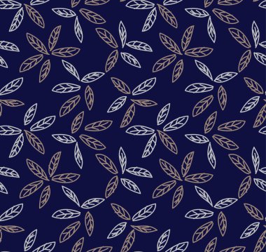 Soyut Botanik Yapraksız Desen