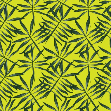 Tropikal bitkisel çiçek desensiz.