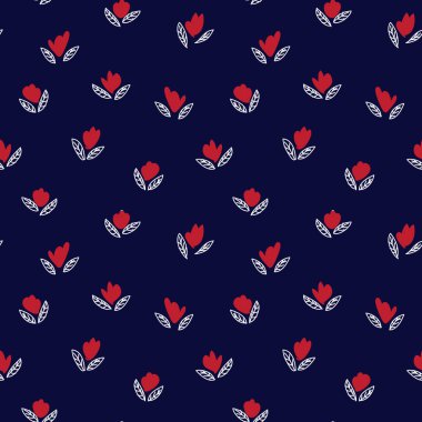 Soyut Botanik Çiçeksiz Desen