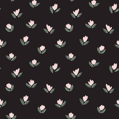 Soyut Botanik Çiçeksiz Desen